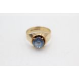 9ct gold synthetic spinel ring (3.1g) size O