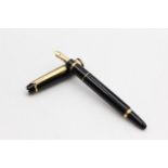 MONTBLANC Meisterstuck Black FOUNTAIN PEN w/ 14ct Gold Nib WRITING