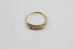 18ct gold & platinum diamond ring- as seen (2.1g) size L
