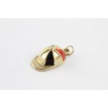 9ct gold enamel schoolboy cap pendant / charm (0.4g)