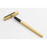 DUNHILL Gold Plated German Made Fountain Pen w/ 14ct Gold Nib WRITING