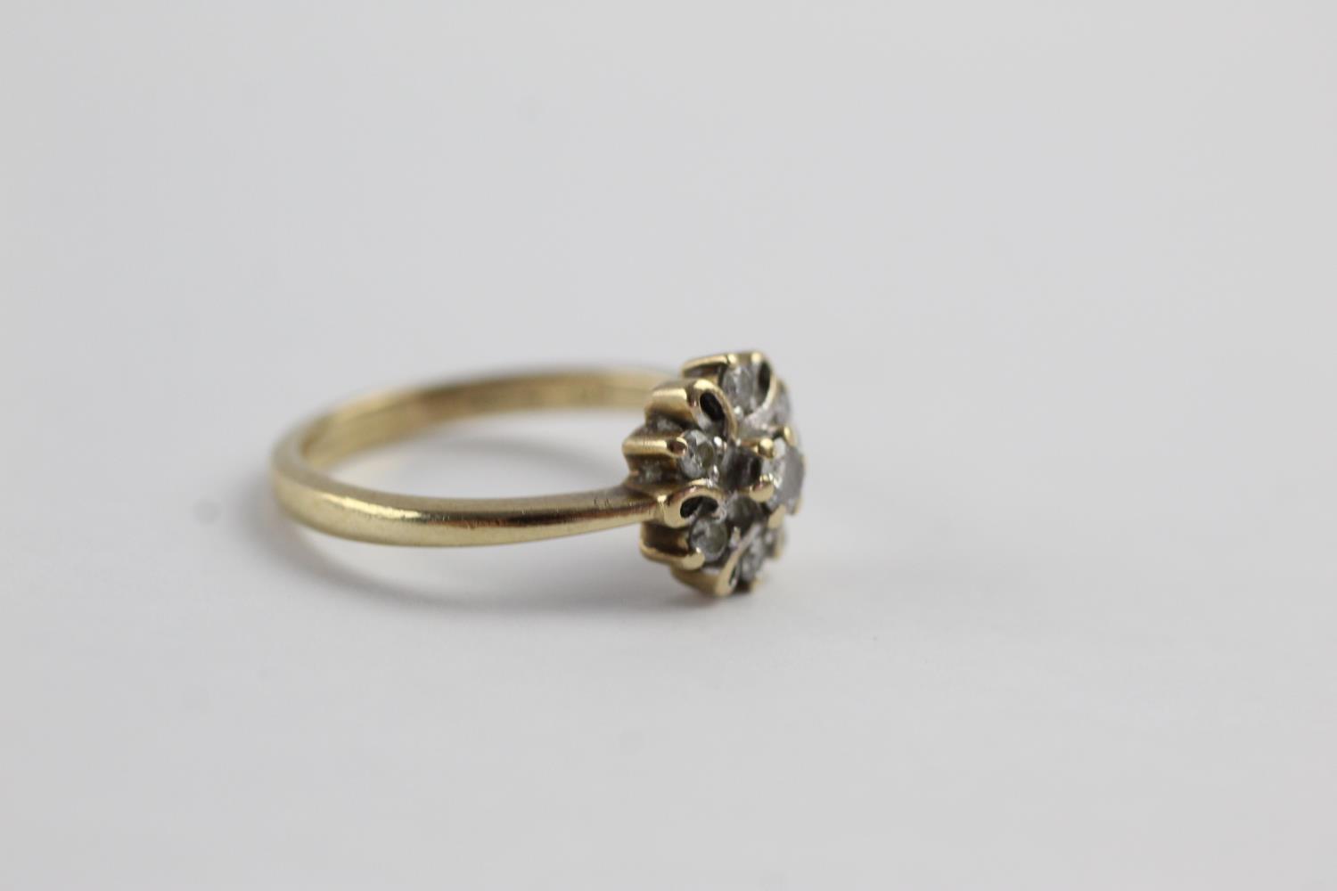 9ct gold diamond ring (2.7g) size N - Image 3 of 7
