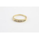 18ct gold diamond channel set ring (2.4g) size O