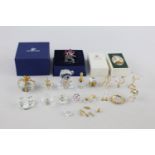 Job Lot Swarovski Crystal Glass & Gold Plated ORNAMENTS & Trinkets Inc. Boxed