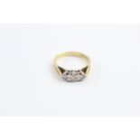18ct gold diamond trilogy ring (3.5g) size N