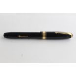 Vintage CONWAY STEWART 100 Black FOUNTAIN PEN w/ 14ct Gold Nib WRITING