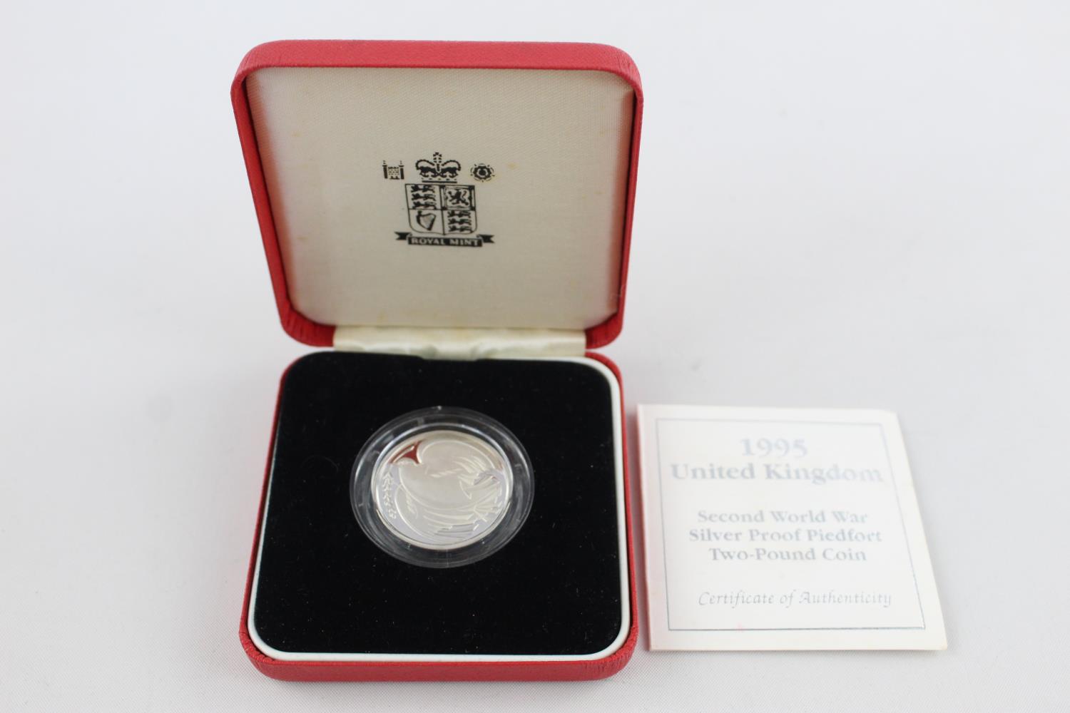 ROYAL MINT .925 STERLING SILVER Proof Piedfort Â£2 Coin Boxed w/ COA (31g)