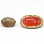 2x Victorian low carat gold brooches 16.3g