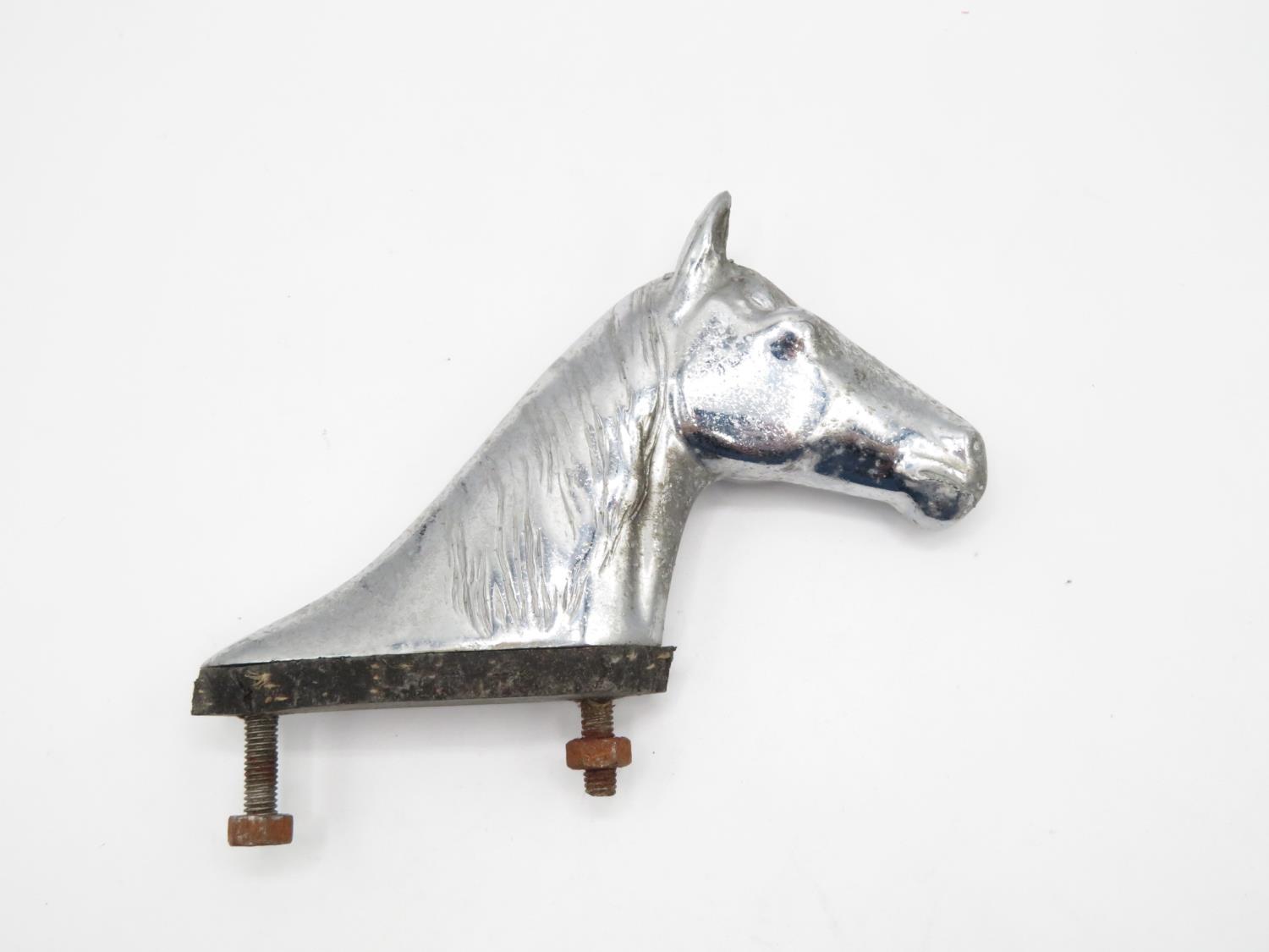 Original chromed horse head car mascot - Bild 2 aus 2