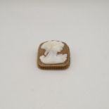 9ct gold and cameo brooch 38mm width 10.7g