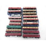 Large box of Hornby carriages