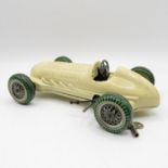 MetToy cast body tin plate wheels clockwork racing car with key fully working