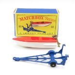 Matchbox 48 trailer with removeable sports boat as new MIB