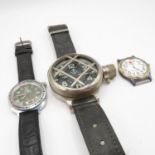 3x Russian watches including large Russian Submarine watch