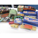 Collection of boxed and non boxed Dublo train stations and parts