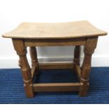 Early original Mouseman four legged stool 1950s