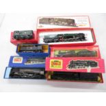Collection of boxed Hornby trains and other carriages