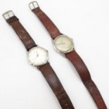 2x hand wind automatic watches both running