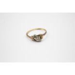 18ct gold & platinum diamond ring (2.4g) Size O