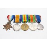 WW1-WW2 Medal Group Mounted w/ Original Ribbons Named Inc1914-15 Trio Named F.4657 J.Luck A.M.I R.