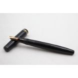 Vintage PARKER Victory Black FOUNTAIN PEN w/ 14ct Gold Nib WRITING Vintage PARKER Victory Black