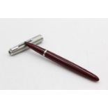 Vintage PARKER 51 Burgundy FOUNTAIN PEN w/ Brushed Steel Cap WRITING Vintage PARKER 51 Burgundy