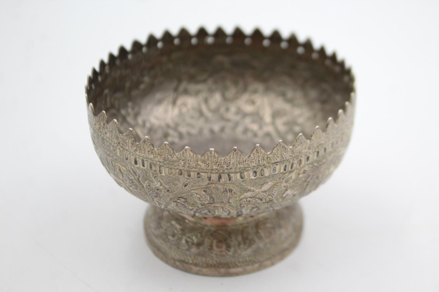 Antique / Vintage .850 SILVER Middle Eastern Ornate Bowl / Bon Bon Dish (84g) XRF TESTED FOR - Image 2 of 4