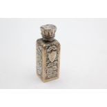 Antique Victorian .950 SILVER Ladies Scent Bottle w/ Engraving (60g) XRF TESTED FOR PURITY