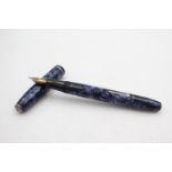 Vintage CONWAY STEWART 75 Navy FOUNTAIN PEN w/ 14ct Gold Nib WRITING Vintage CONWAY STEWART 75