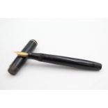 Vintage PARKER Victory Black FOUNTAIN PEN w/ 14ct Gold Nib WRITING Vintage PARKER Victory Black