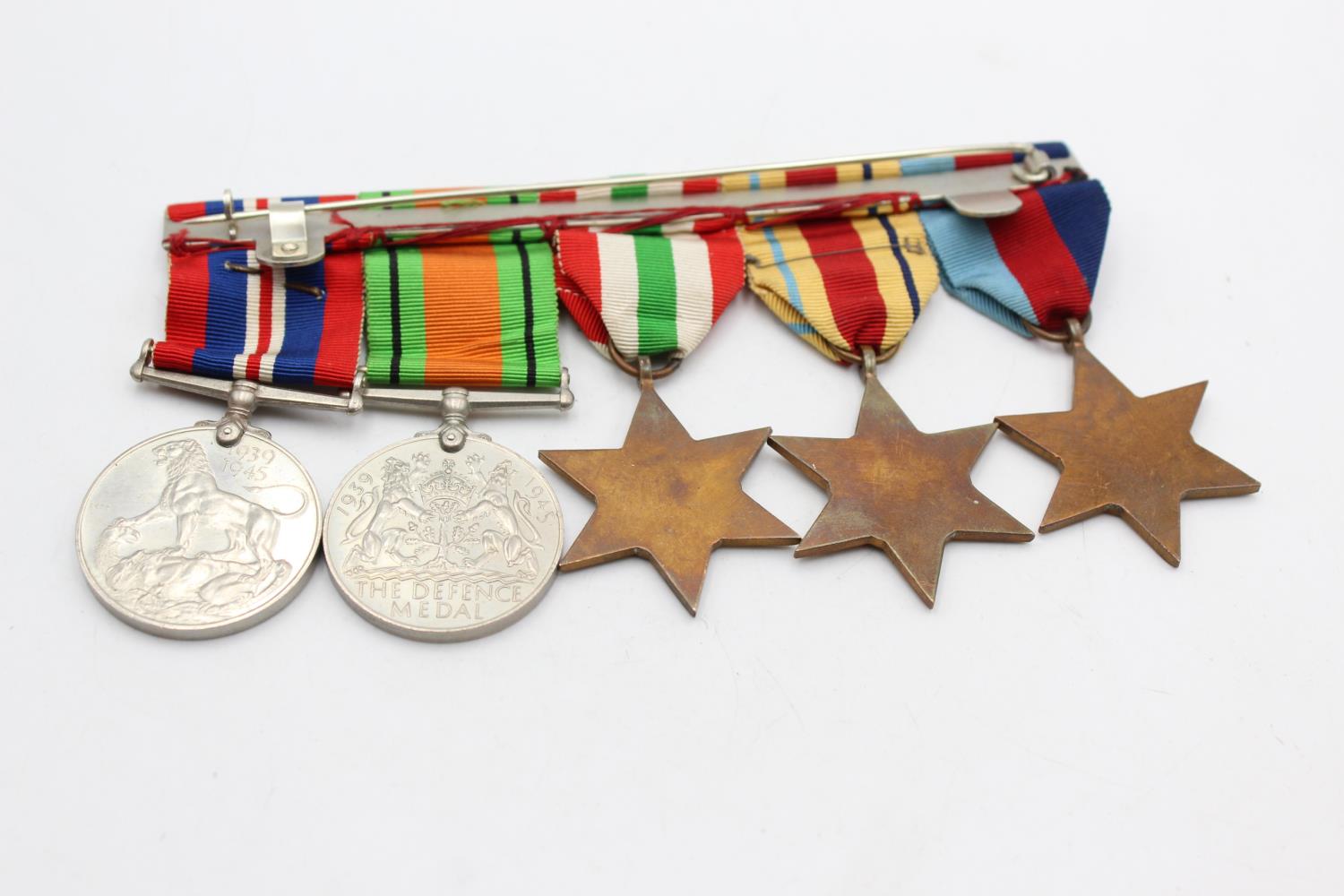 WW2 Mounted Medal Group Inc Africa Star, 1st Army Bar, M.I.D Oakleaf Etc In vintage condition - Image 5 of 5