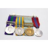 GVI - ER.II Mounted Medal Group Inc G.S.M Malaya & Queens Korea Named Etc Inc G.S.M Malaya &