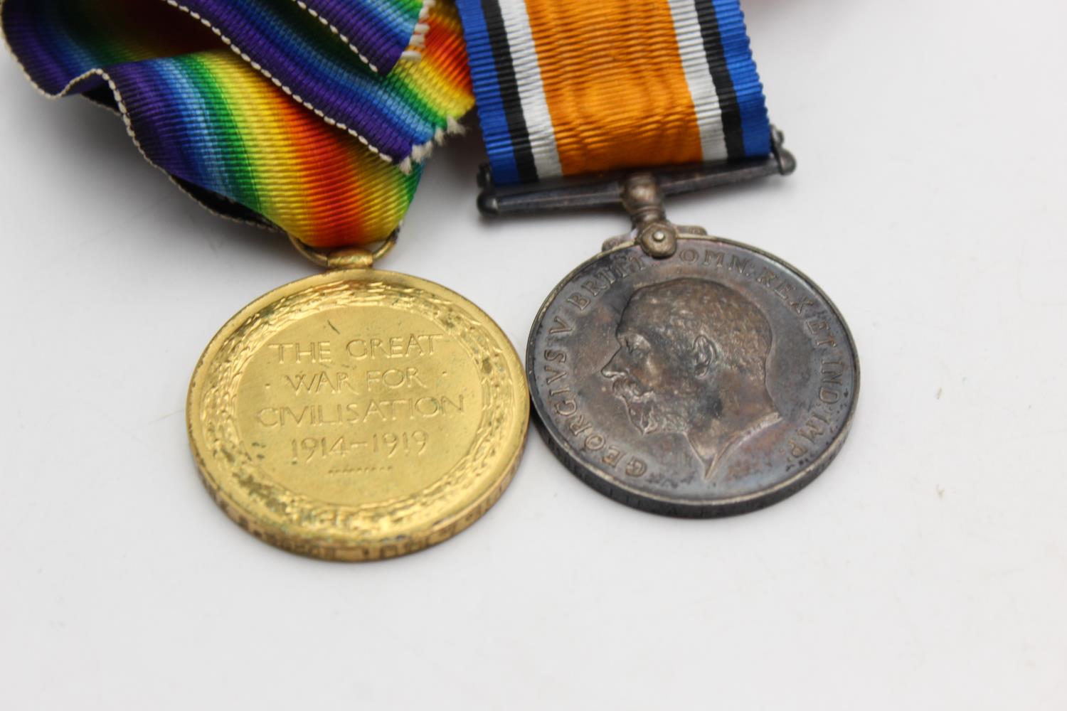 WW1 Named Medal Pair w/ Death Plaque Medals To 61806 PTE A.Hall - Northumberland Fusiliers, & - Image 4 of 7