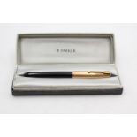 Vintage PARKER 51 Black FOUNTAIN PEN w/ Rolled Gold Cap WRITING Boxed Vintage PARKER 51 Black