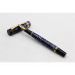 PARKER Duofold Navy Lacquer FOUNTAIN PEN w/ 18ct Gold Nib WRITING PARKER Duofold Navy Lacquer