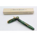 Vintage CONWAY STEWART 84 Green FOUNTAIN PEN w/ 14ct Gold Nib WRITING Boxed Vintage CONWAY STEWART