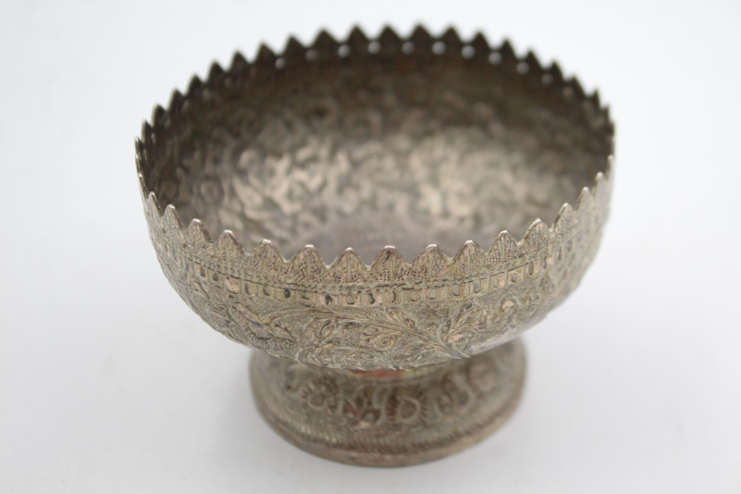 Antique / Vintage .850 SILVER Middle Eastern Ornate Bowl / Bon Bon Dish (84g) XRF TESTED FOR - Image 3 of 4