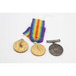 3 x WW1 Medals Named Inc War, Victory Etc Inc War To 48797 Pte D. Driscall - Liverpool Regiment,