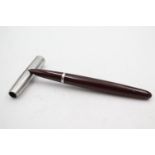 Vintage PARKER 51 Burgundy FOUNTAIN PEN w/ Brushed Steel Cap WRITING Vintage PARKER 51 Burgundy