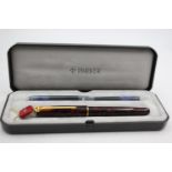 PARKER Sonnet Burgundy Lacquer FOUNTAIN PEN w/ 18ct Gold Nib WRITING Boxed PARKER Sonnet Burgundy