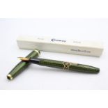 Vintage CONWAY STEWART 35L Green FOUNTAIN PEN w/ 14ct Gold Nib WRITING Boxed Vintage CONWAY