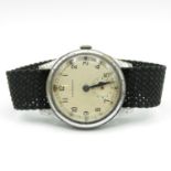 Leonidas Military wristwatch with ATP and Crow's Foot stamped on back - watch not running and second