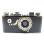 Vintage Leica 1A range finder film camera with Leitz Elmar 50mm F/3.15 lens