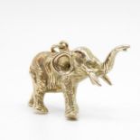 Solid 9ct gold HM elephant 8.6g
