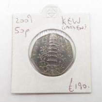 Original 2009 Kew Gardens 50p coin in good condition