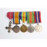 WW1 / WW2 Military M.B.E Mounted Medal Group Inc WW1 Medal Pair Named Inc WW1 Medal Pair to 2nd