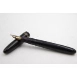 Vintage MABIE TODD Swan Leverless Black FOUNTAIN PEN w/ 14ct Gold Nib WRITING Vintage MABIE TODD