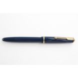 Vintage PARKER Victory Navy FOUNTAIN PEN w/ 14ct Gold Nib WRITING Vintage PARKER Victory Navy