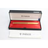 Vintage PARKER 75 Rolled Gold FOUNTAIN PEN w/ 14ct Gold Nib WRITING Boxed (18g) Vintage PARKER 75