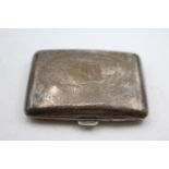 Vintage Hallmarked 1924 Birmingham STERLING SILVER Cigarette Case (59g) Maker - Frederick Field